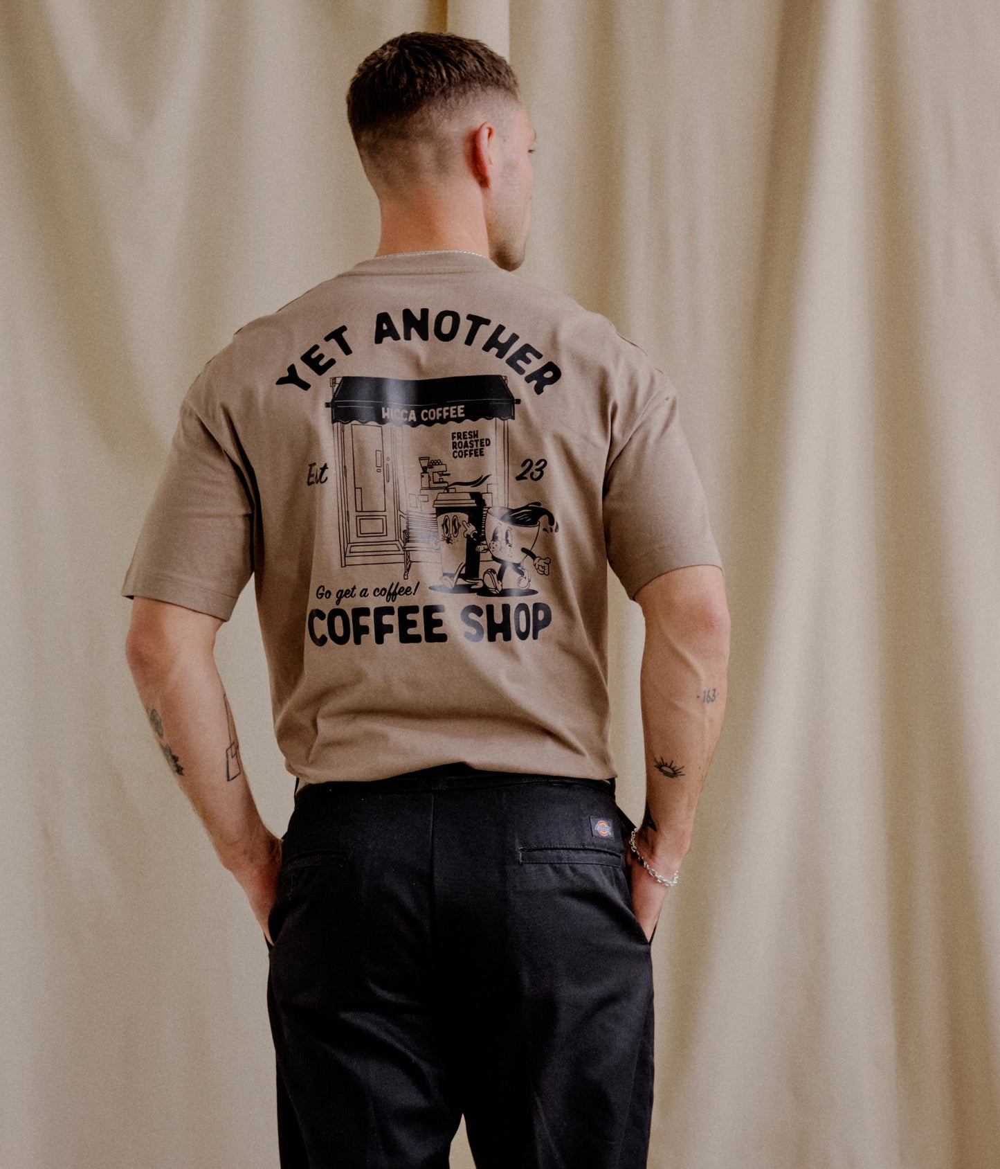 Oversized Coffee Print Tee